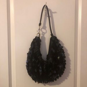 Black Sequined Bag